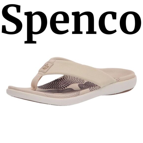 SPENCO Victoria Sandal, Sand Shell Color, Comfy Memory Foam Sole, Size 8, NWOB - Picture 1 of 9